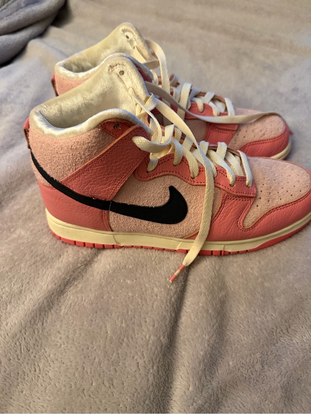 Nike Pink and Black High-Top Sneakers